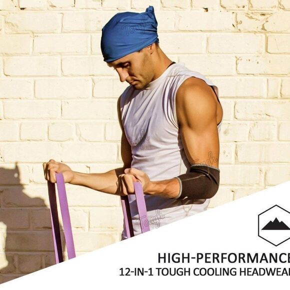 New Tough Outfitters 12-in-1 Cooling Headwear Space Grey - Picture 4 of 14